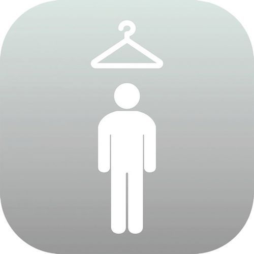 PLAQUE SIGNALÉTIQUE PLEXI VESTIAIRE HOMME GRIS CLAIR