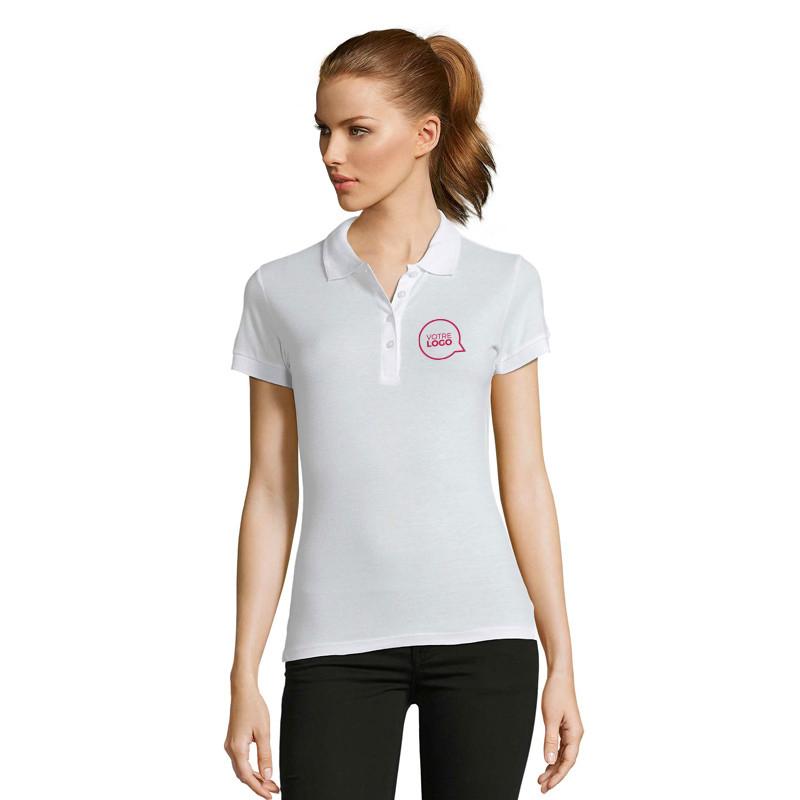 Polo femme Passion blanc - Polos personnalisés blanc_0