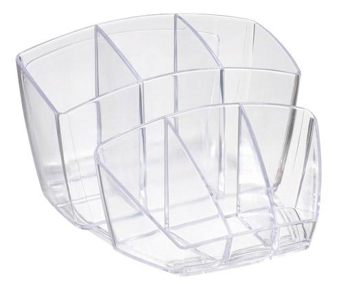 POT À CRAYONS CEP 6 COMPARTIMENTS - CRISTAL