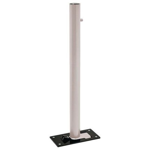 POTELET RABATTABLE SOLIBLOC Ø 76 MM INOX BROSSÉ - GRIS 7044 - PROCITY