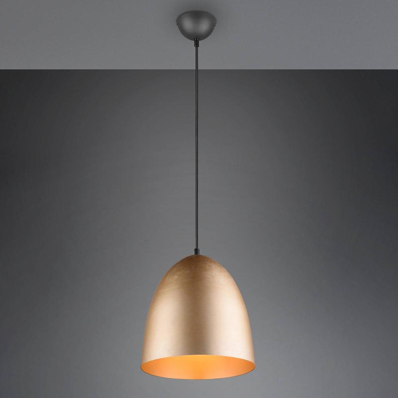 REALITY LEUCHTEN SUSPENSION TILDA, À 1 LAMPE, LAITON, Ø 25 CM