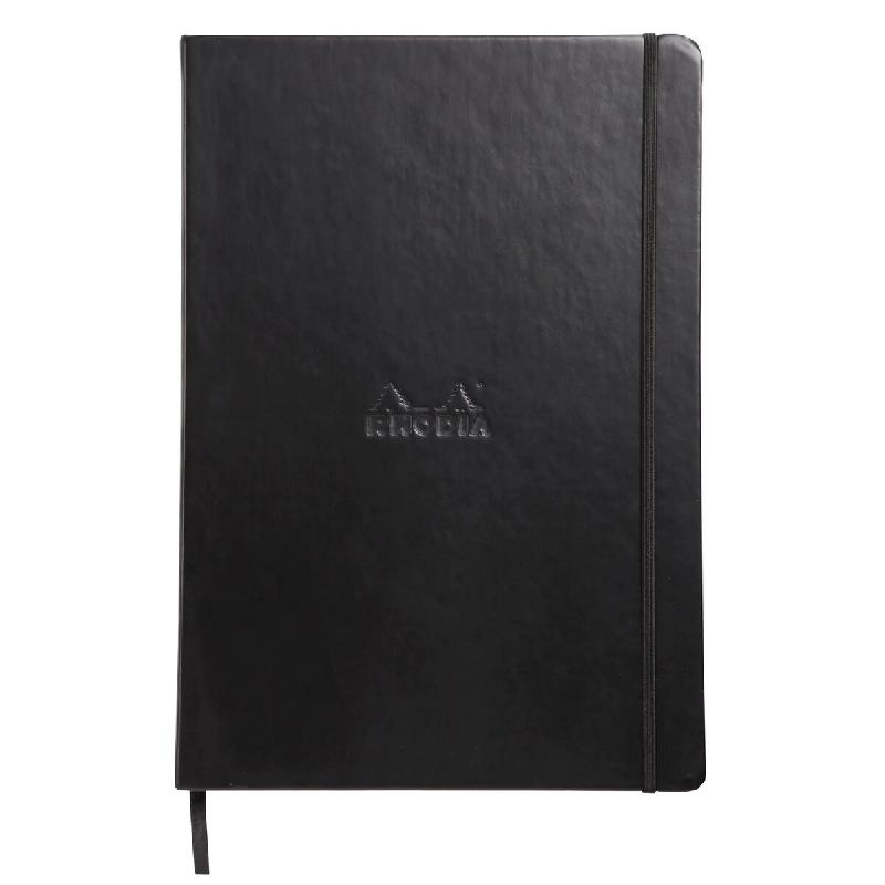 RHODIA Webnotebook Boutique noir A4, 192p./96 feuilles ivoire 90 g/m² brochées, ligné - noir 118369C_0