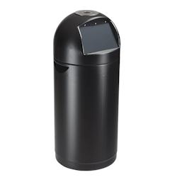 Rossignol - Poubelle 52L couvercle à trappe avec cendrier CYVOMAX GREEN - noir plastique 57428_0