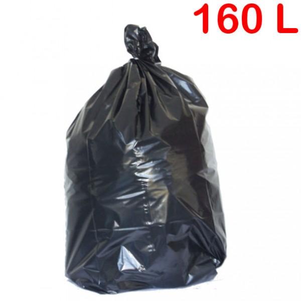 Sac poubelle à déchets lourds 160 litres - résistant, recyclé, épaisseur renforcée - Marque Rolléco_0