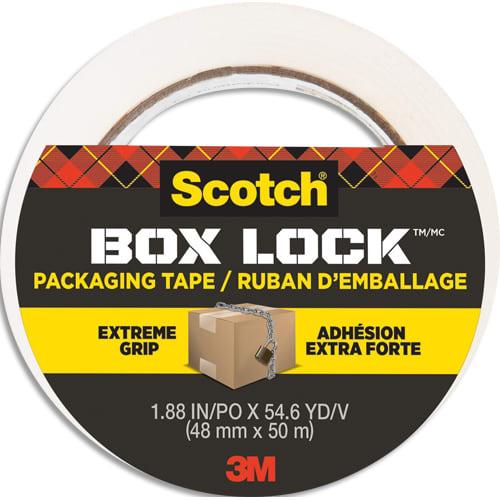 Ruban d'emballage papier Scotch® Box Lock - 48 mm x 22,8 m - adhésion extra forte - recyclable et fabriqué à 45% avec des matériaux bio_0