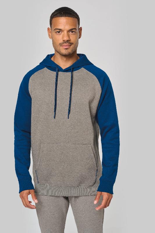 Sweat-shirt à capuche bicolore - Molleton gratté - Réf: PA369 - Marque PROACT_0