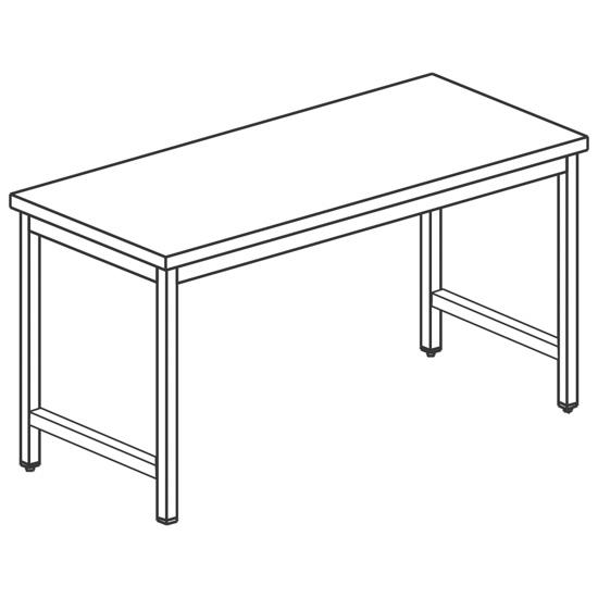 Table de travail inox centrale sans étagère sans dosseret 2000x700 mm - PSTLT70200_0