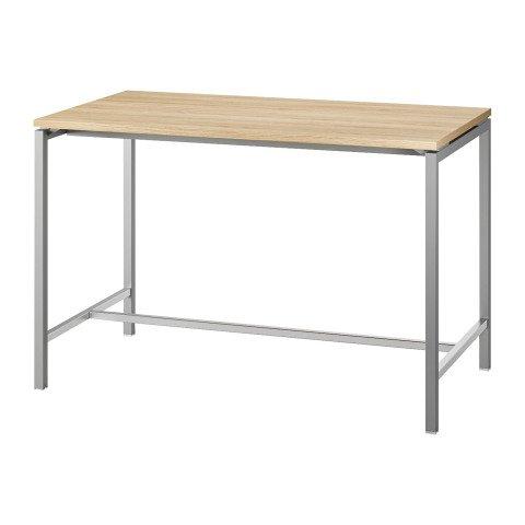 TABLE HAUTE BOXY H 107 X L 160 X 80 CM CHÊNE PIÉTEMENT MÉTAL ALUMINIUM