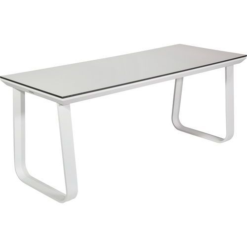 TABLE LOUNGE SALT DINNERALUMINIUM BLANC COMPACT BLANC - FLEXFURN