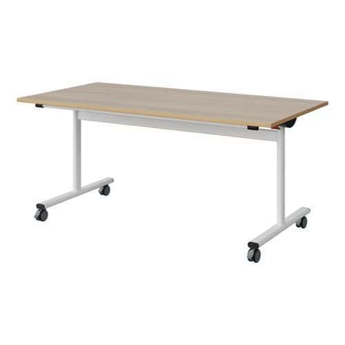 TABLE MALIBU RAB. 160X80 T5 DL STRA ALAISÉ ACACIA/BLC 9016
