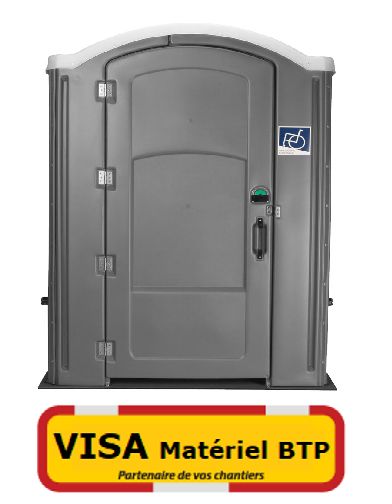 Toilette autonome PMR - pour personnes à mobilité réduite - 107 kg - 1,58 m x 1,58 m x 2,21 m_0