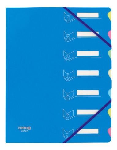 TRIEUR BI-MATIÈRES EXTENDOS 7 DIVISIONS BLEU