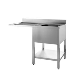 Vaiotec EASYLINE Caisson de rinçage 600 / 1 cuve à droite L:1200 - inox 10209_0