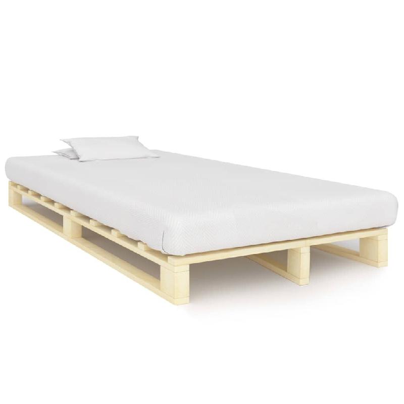VidaXL Cadre de lit de palette sans matelas bois pin massif 120x200 cm Modèle Vermonis - Bois massif 285236_0