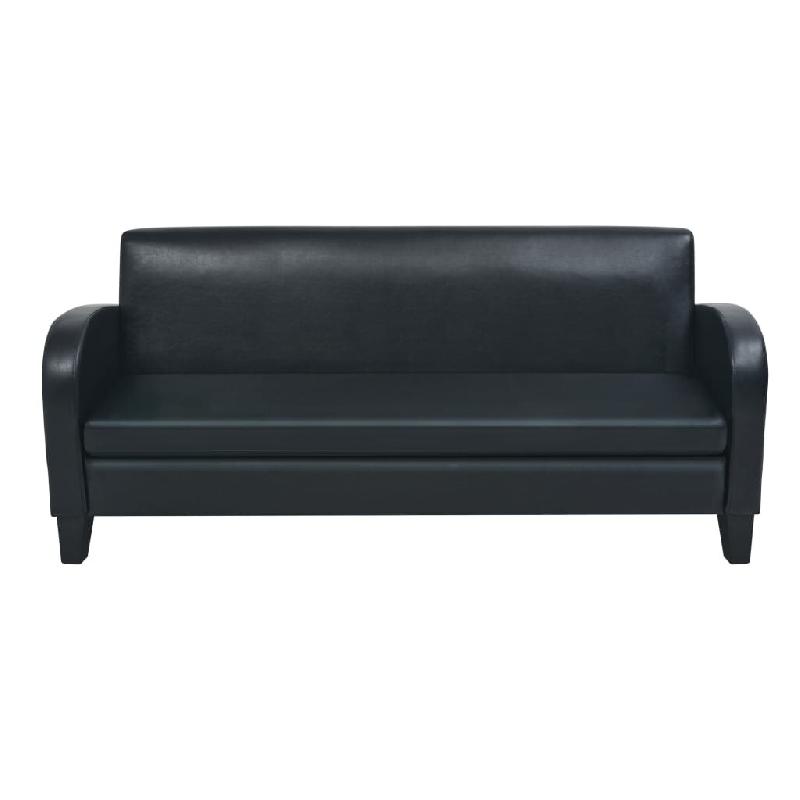 VidaXL Canapé à 3 places cuir synthétique noir Modèle Urbino - 245588_0