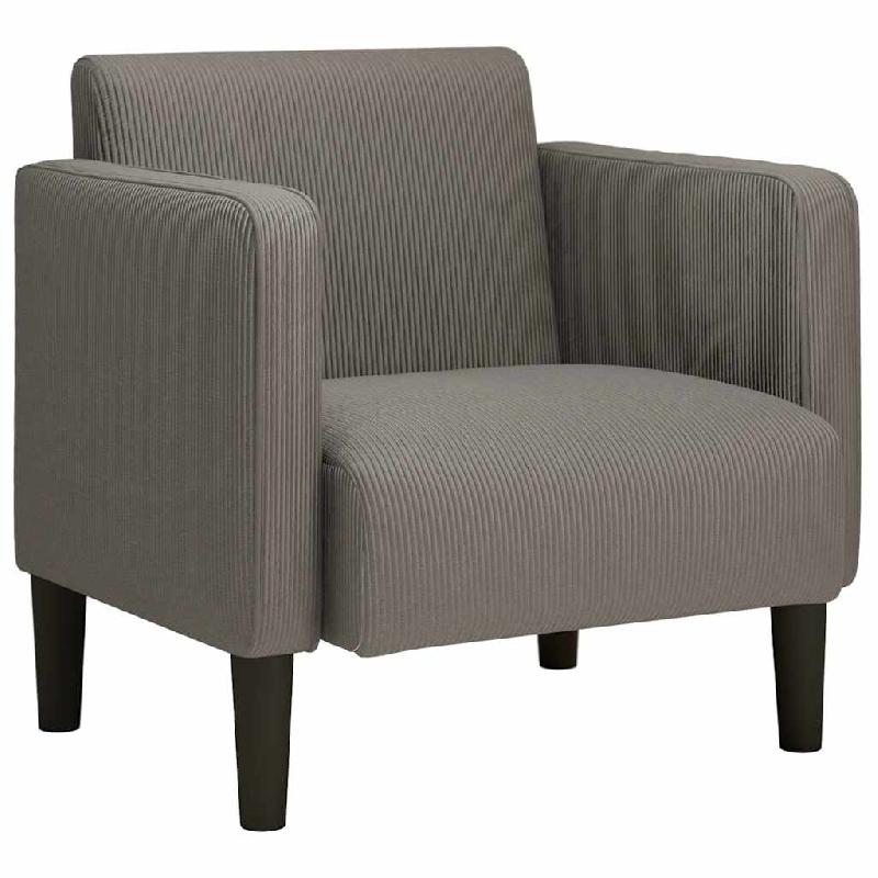 VidaXL Canapé-chaise accoudoirs gris clair 54 cm tissu velours côtelé Modèle Orion Office Mixte - 4100515_0
