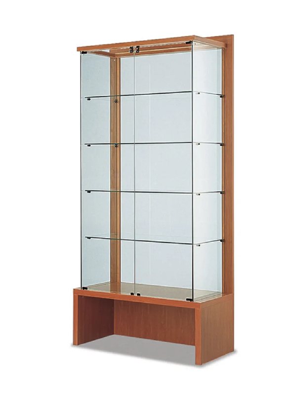 Vitrine d'exposition en verre 100/VTVA - double porte vitrée sécurisée - 104 x 46 x 218 cm_0