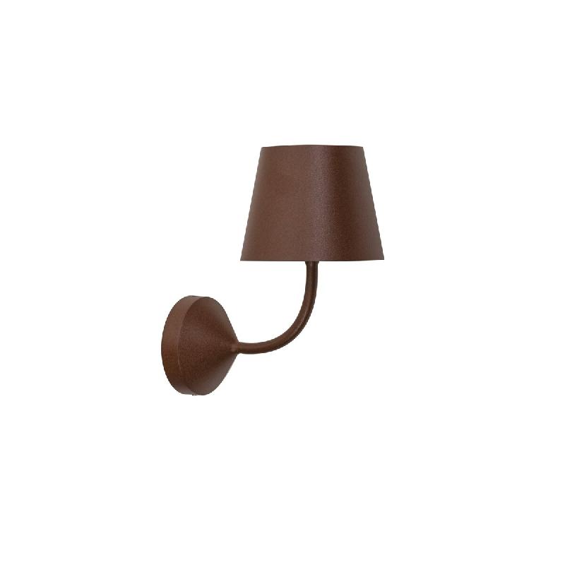 Zafferano Poldina Applique 230V LED 5.4W 2700K en aluminium finition Corten, design moderne et élégant avec indice de protection IP54 pour l'extéri_0