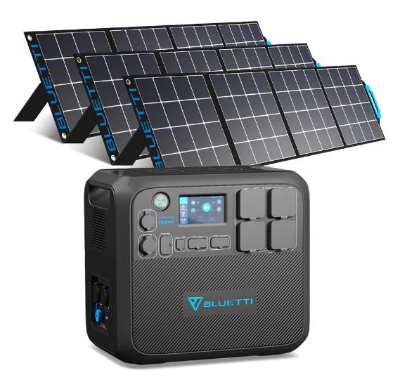 Ac200max + 3*sp120 - groupe électrogène solaire - bluetti - capacité : 2048wh_0