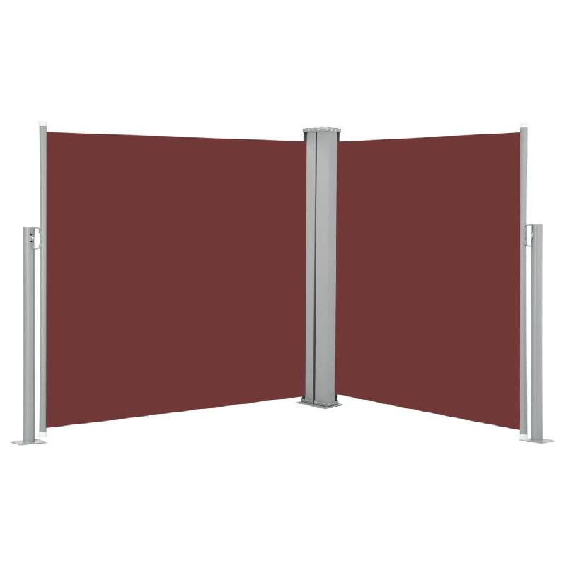 AUVENT PARAVENT STORE BRISE-VUE LATÉRAL RÉTRACTABLE DE PATIO JARDIN TERRASSE BALCON PROTECTION VISUELLE ÉCRAN 100 X 600 CM MARRON 02_0007401_0