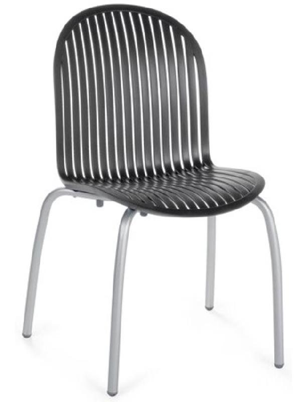 Chaise Nymphe - Coque en polypropylène, pieds en aluminium anodisé, patins antidérapants_0