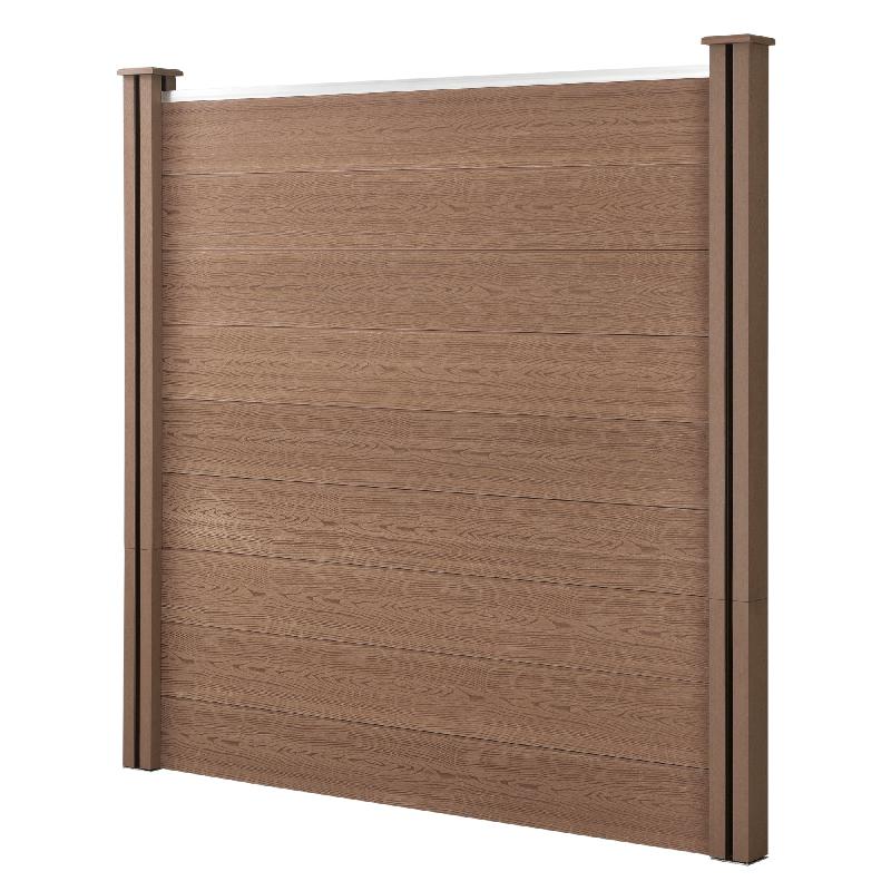 CLÔTURE DE JARDIN BRISE VUE BRISE VENT BOIS COMPOSITE (WPC) BRUN 183 X 187CM 03_0001477_0