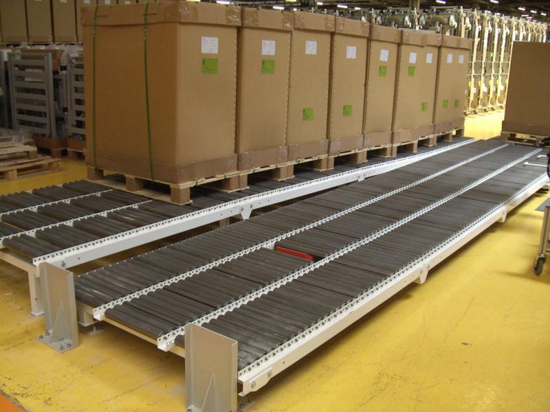 Convoyeur à rouleaux libre en acier - Ø 48 mm - Charge 80 kg/m - Longueurs standards jusqu'à 3 m_0