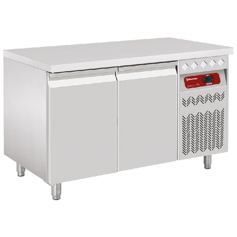 Desserte réfrigérée 2 portes GN 1/1 260 L positive - DT131/P9 - Dimensions 1330x700x840/920 mm_0