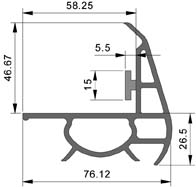 Joint porte isotherme positive ou négative pour chambre froide n°1022_0