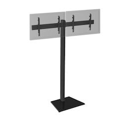 KIMEX Support TV sur pied - 2 écrans 50'' - 55'' Hauteur 240cm à poser noir - noir 3700685426016_0