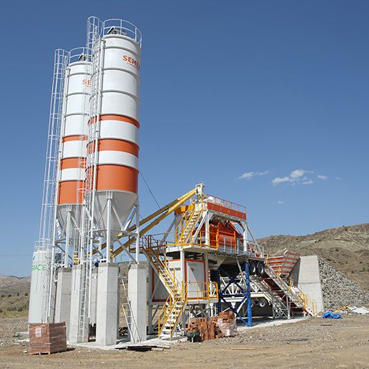 Mobile 200 centrale à béton - Simex - 200 m3/hr - Facile à transporter et installer_0
