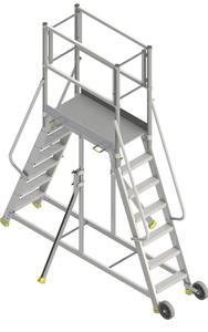 PLATEFORME DOUBLE ACCÈS POUR BANCHES - 440 mm de large, 3 longueurs de plateau, 2 hauteurs disponibles_0