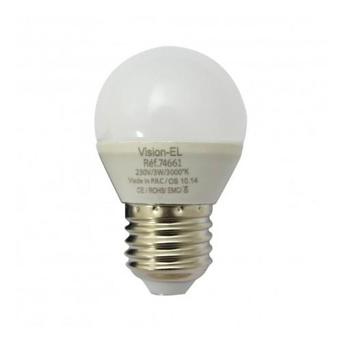Ampoule led 3  watt g45 bulb  e27 3000°k ceramic dépoli  100-250v_0