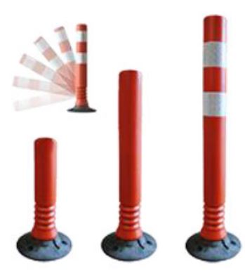 Balise flexible de jalonnement routière orange - flexible à 360° - ECOFLEX - PEHD - 3 hauteurs disponibles - STI Balisage routier_0