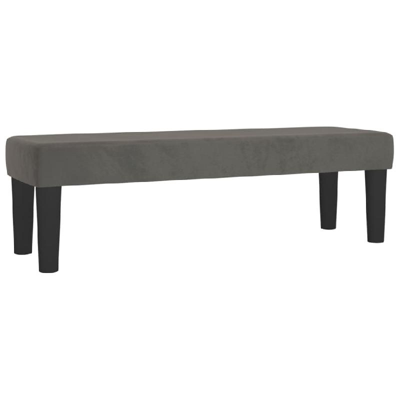 BANC BANQUETTE 100 X 30 X 30 CM VELOURS GRIS FONCÉ 02_0010677_0