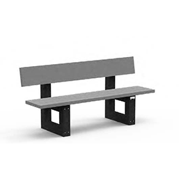 Bancs publics en béton