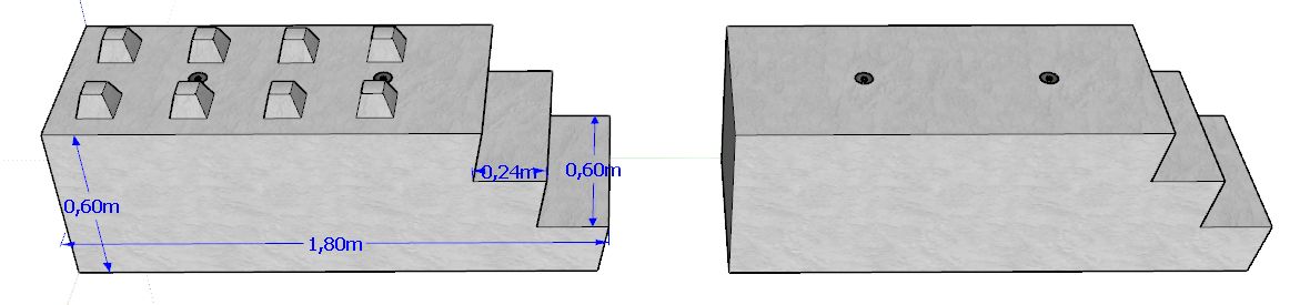 Bb600x600x1800 - bloc beton lego - stock bloc - poids 1,320 t_0