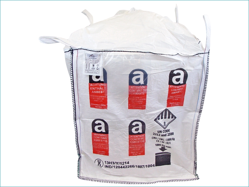 Big bag amiante 90x90x110 UN 13H3Y 1M³ 1T - Réf BAGAM1_0