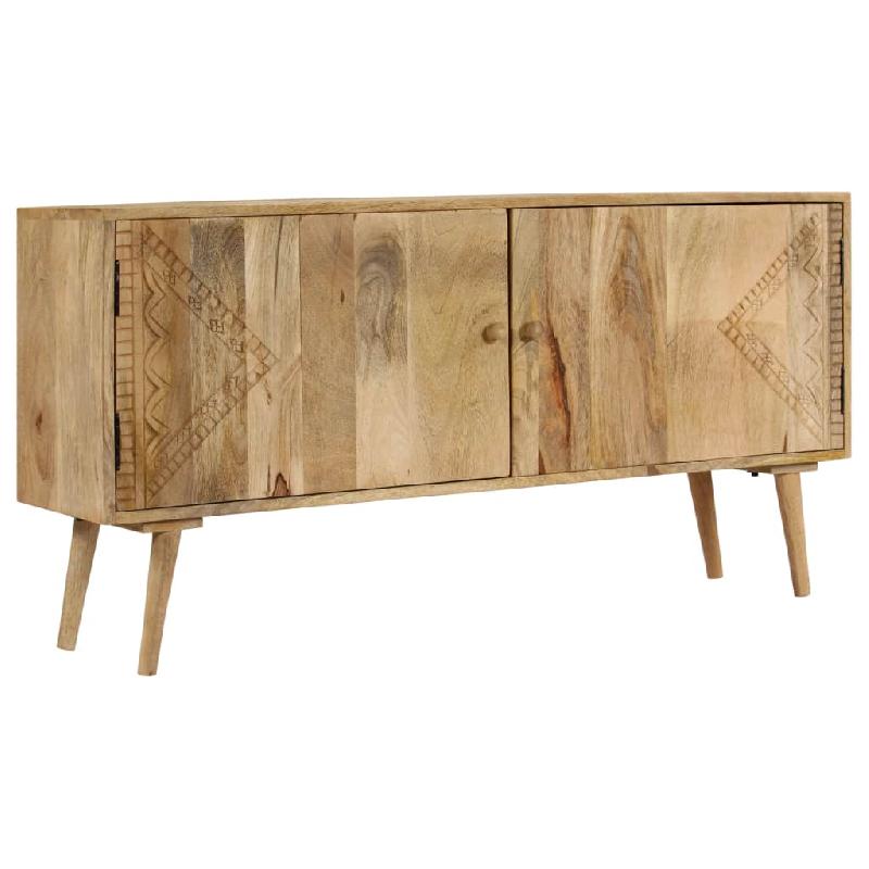 BUFFET BAHUT ARMOIRE CONSOLE MEUBLE DE RANGEMENT BOIS DE MANGUIER MASSIF 120 CM 4402047_0
