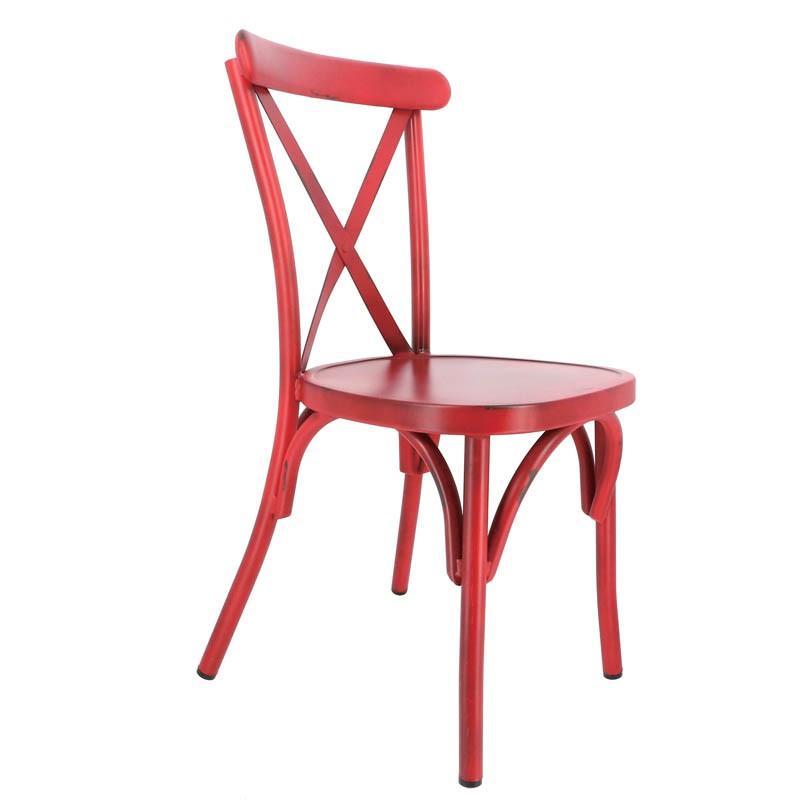 Chaise métal Bayonne - ROUGE_0