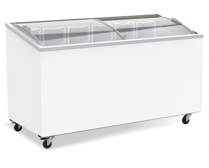 Congélateur magasin vitré 1,32 m - Gaz écologique R290 - Coffre avec éclairage LED et double vitrage_0
