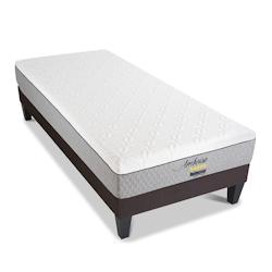 Ensemble  Matelas Mémoire de forme + Sommier Bois 90x190 cm AMBOISE BELLECOUR - blanc Mousse à mémoire de forme 4VP.AM.K15.0919_0