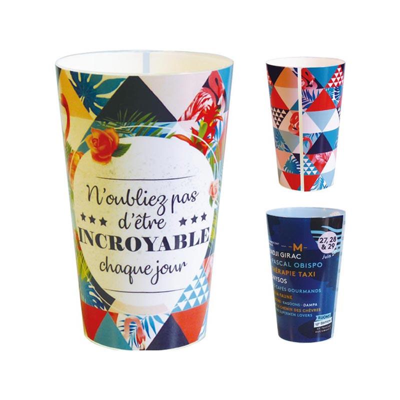 Gobelet réutilisable Gillian 30 cl quadri - Gobelets réutilisables personnalisés_0