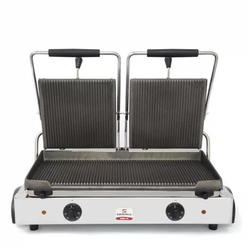 Grill GRD-10 230/50-60/1 - Plaque à snacker électrique nervurée double en fonte - 5100035_0
