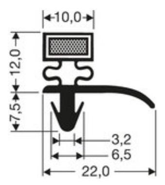 Joint pvc magnetique pour meubles frigos jpc-162_0