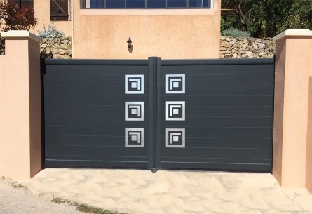 Melys - Portail battant aluminium personnalisable - largeur 3000 à 4000 mm_0