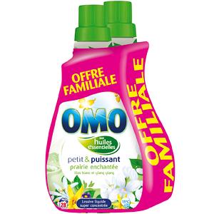 OMO LESSIVE LIQUIDE PETIT ET PUISSANT LILAS BLANC PRAIRIE 2 X 1 L_0