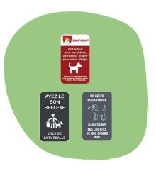 Panneau d'information en 100% aluminium bordé - 1150 - personnalisable - à placer sur borne de propreté_0