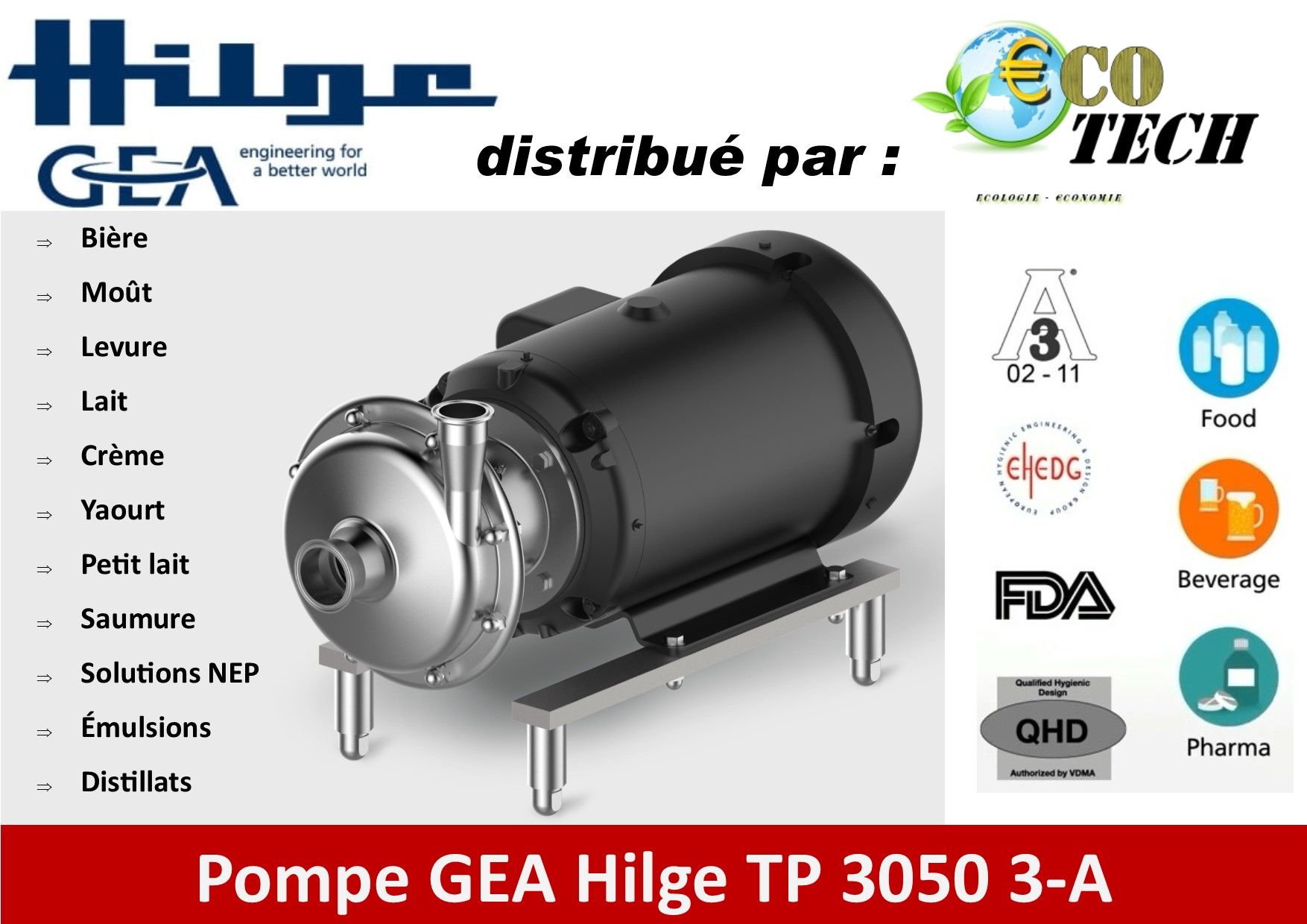 Pompe gea hilge tp applications pour  brasseries distributeur france normandie_0