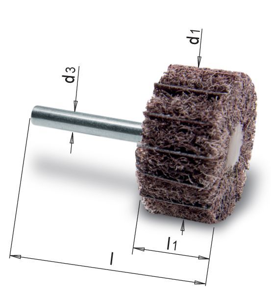 Roue à lamelle - Meusburger - tige Ø6 mm - fibres non tissées et toile abrasive - corindon normal_0